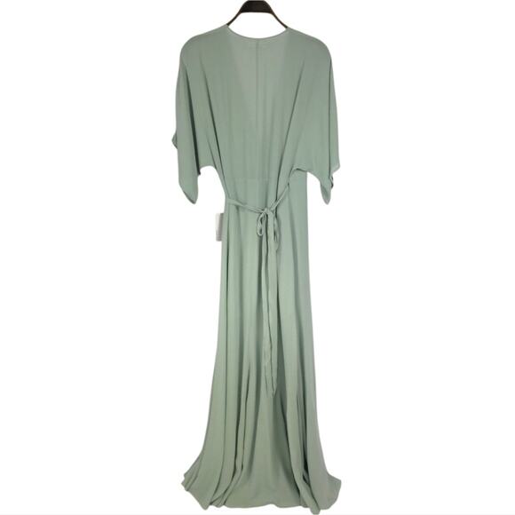 Reformation Winslow Maxi Wrap Dress in Celadon - Picture 9 of 13